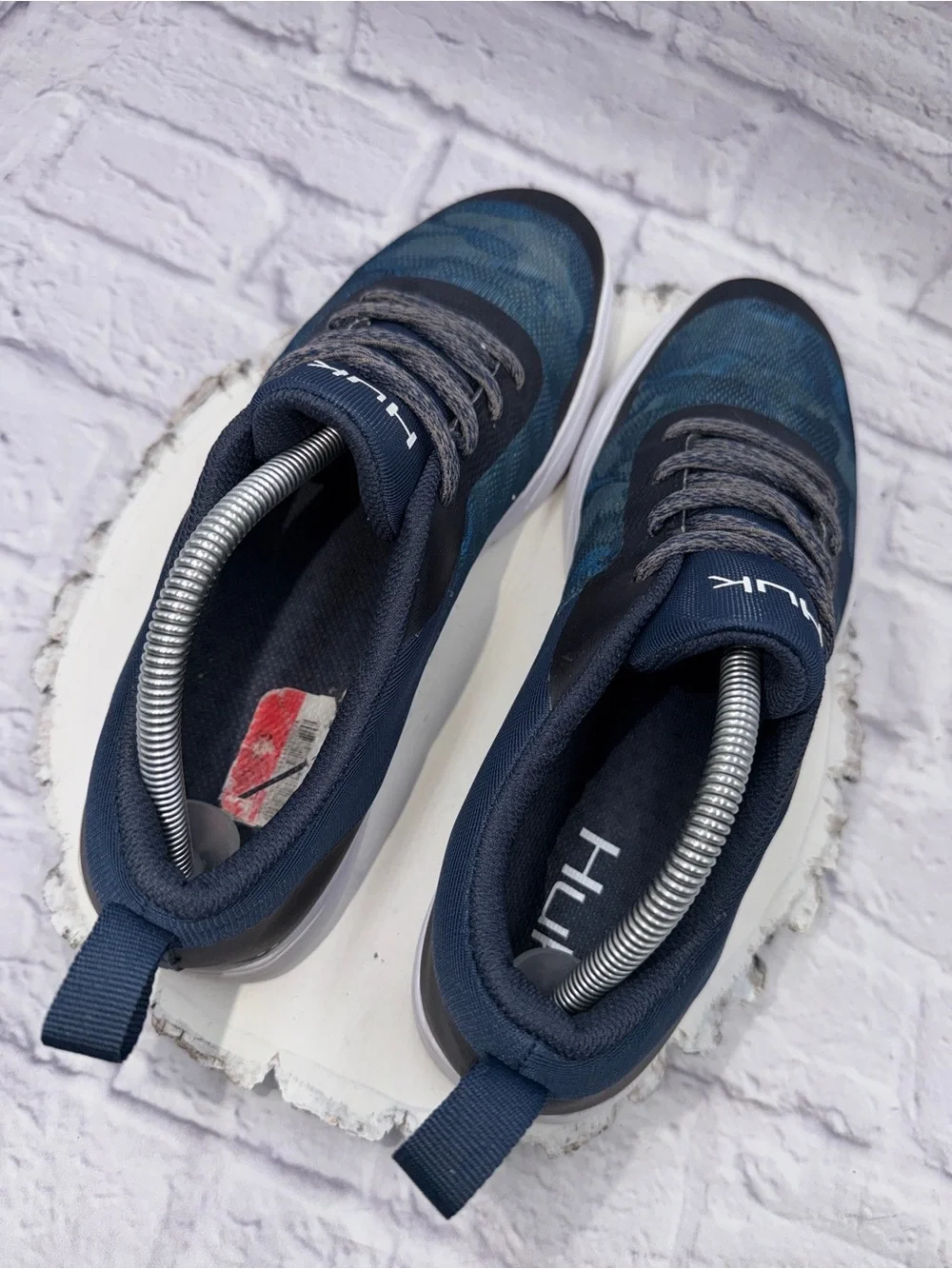 Huk Mens Mahi Lace-Up Blue Camo Fishing Boat Shoes Sneakers Size 9.5